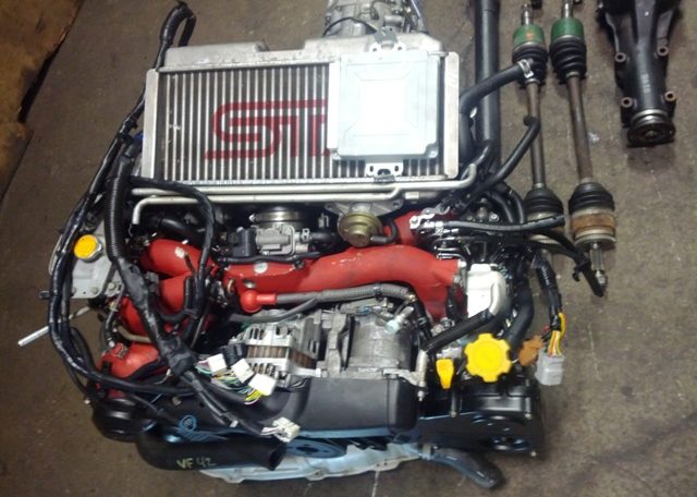 IMG_20121129_161425-640x456-1.jpg JDM SUBARU WRX STI EJ20T ENGINE TURBO VF42 MT 6 SPEED TRANSMISSION DCCD RA-R ECU COMPLETE MOTOR SWAP - Image 1